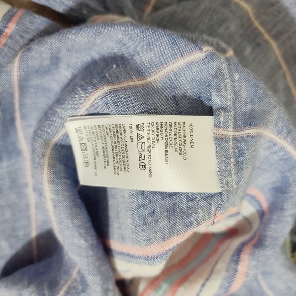 Linen Tommy Bahama | Salvation Mountain Stripe Linen Tunic Top - Picture 6 of 7